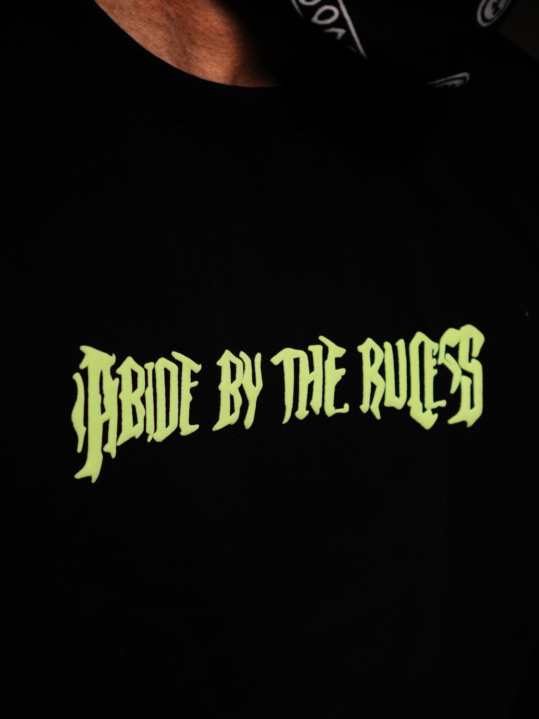 Abide By The Rules Oversized Black Graphic T-Shirt