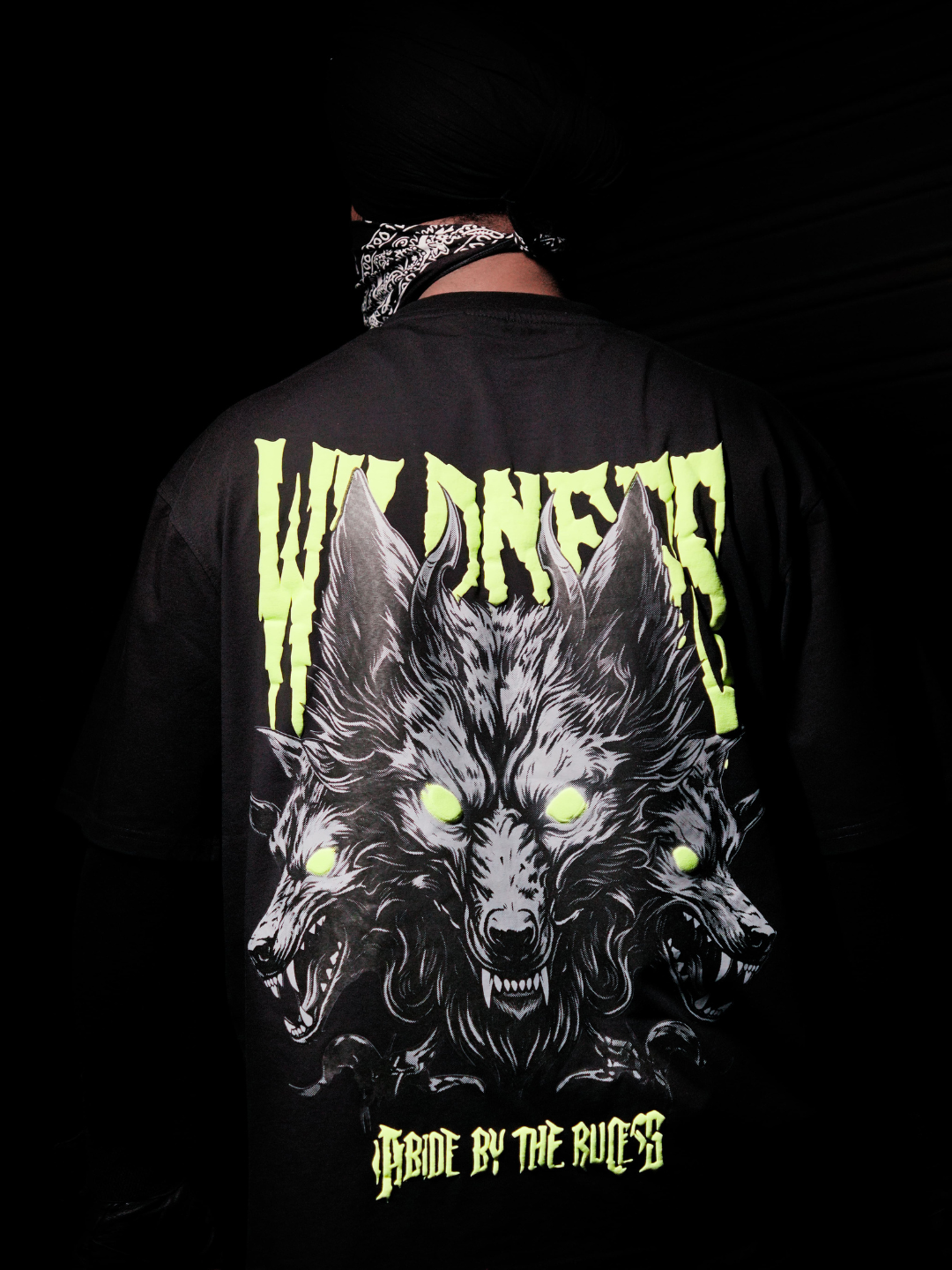 Abide By The Rules Oversized Black Graphic T-Shirt