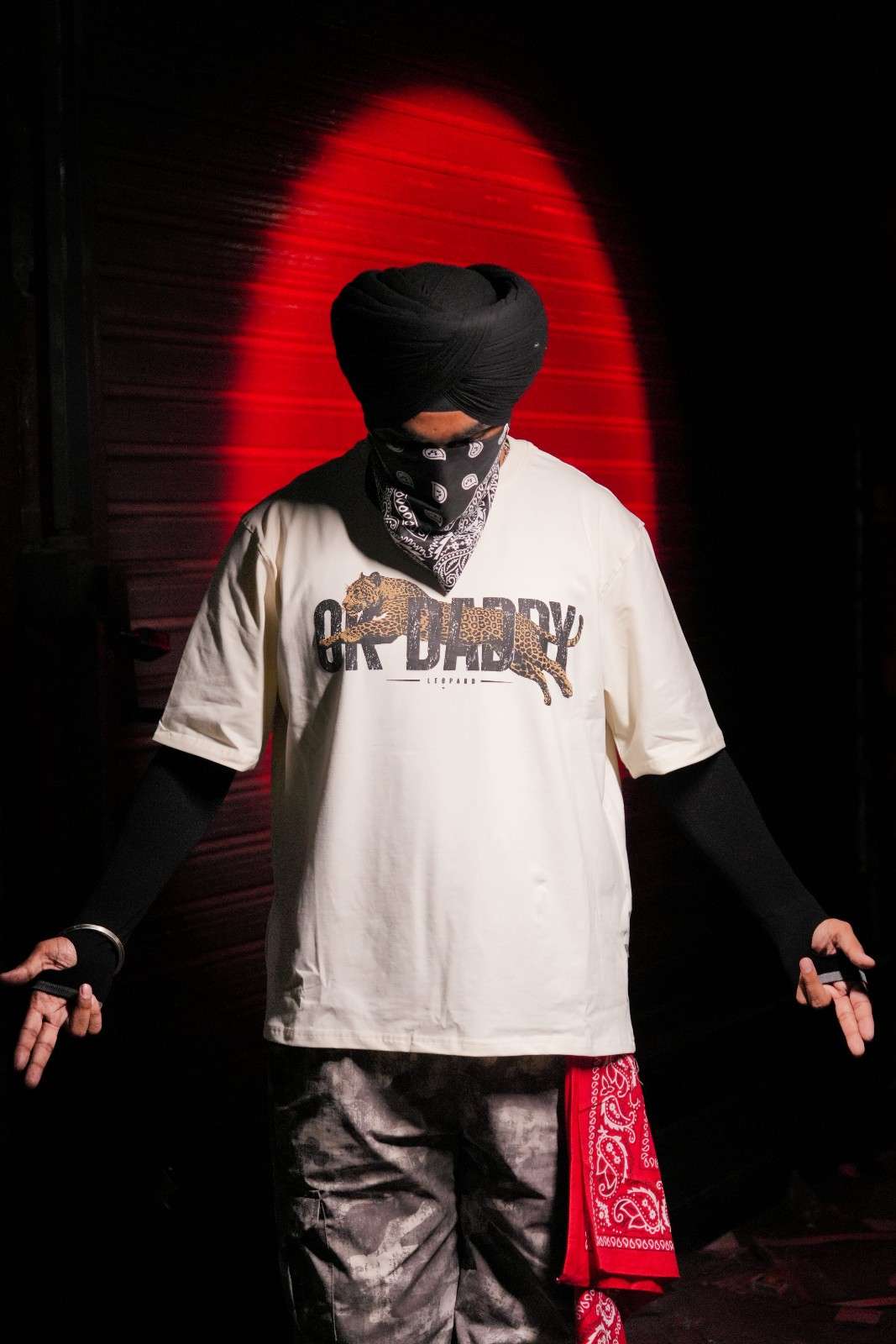 OKDADDY DOAS Leopard Oversized T-Shirt – Off White | 240 GSM Premium Cotton