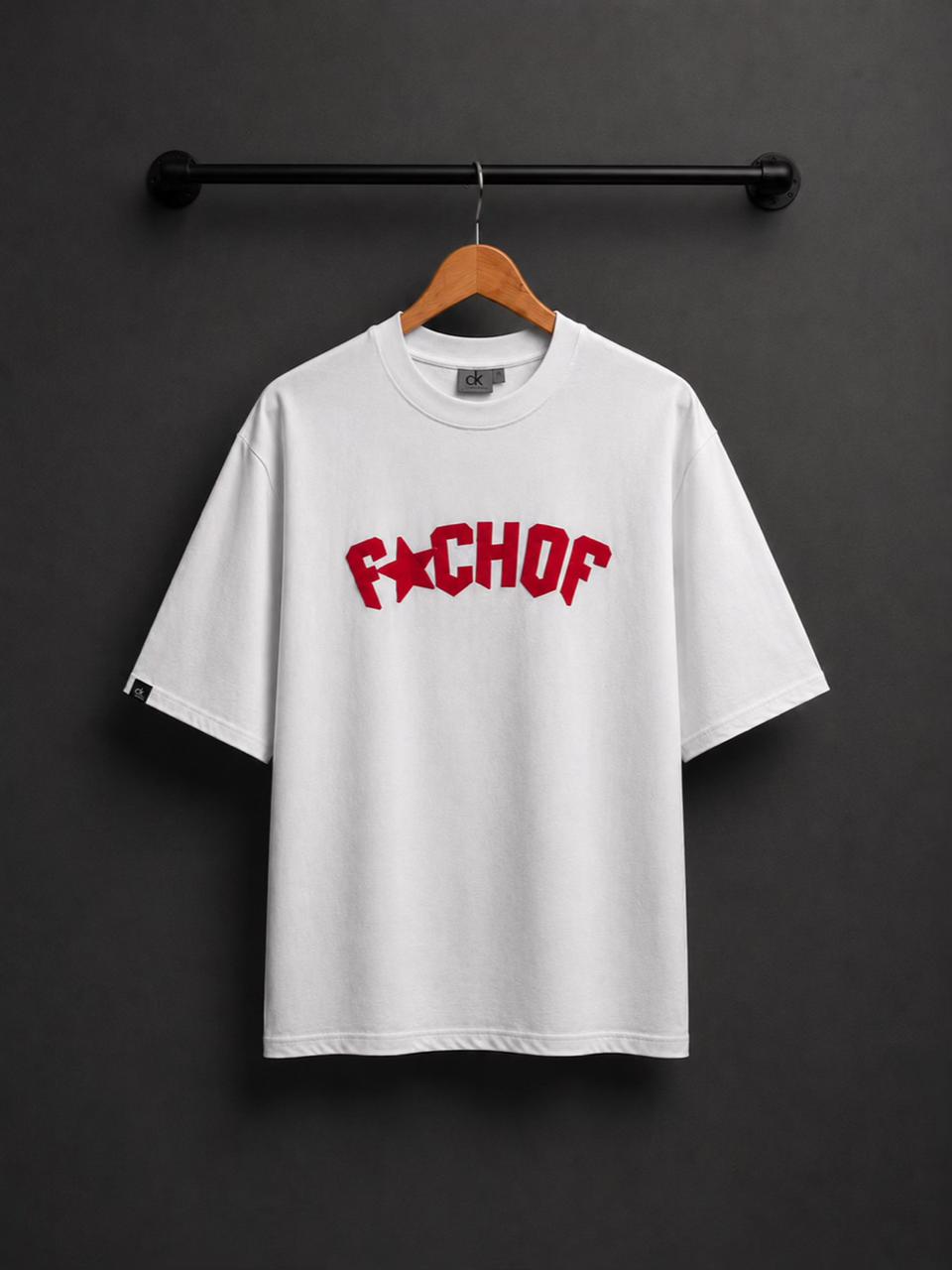 OKDADDY ECHO Puff Print Oversized T-Shirt – White