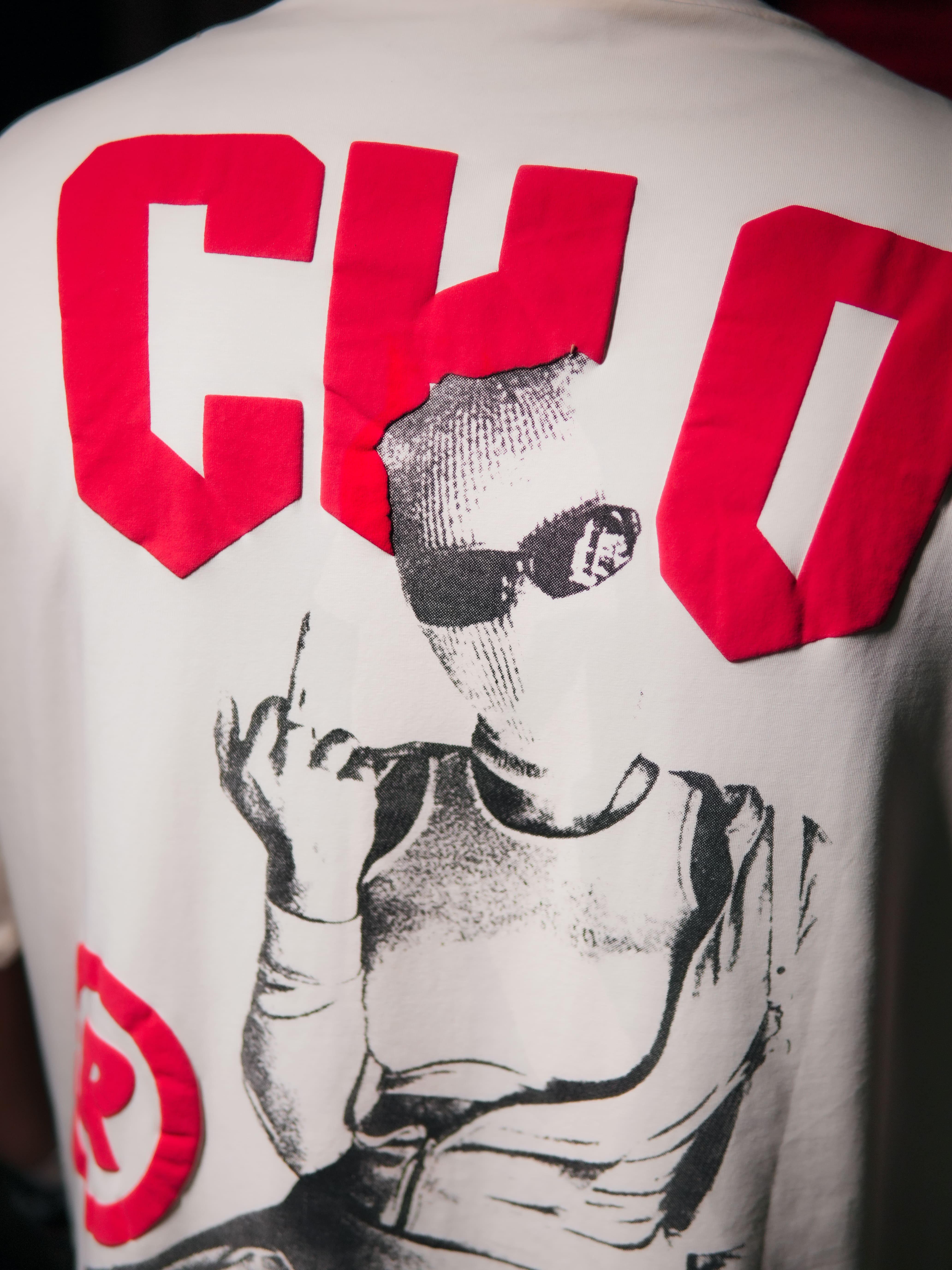 OKDADDY ECHO Puff Print Oversized T-Shirt – White